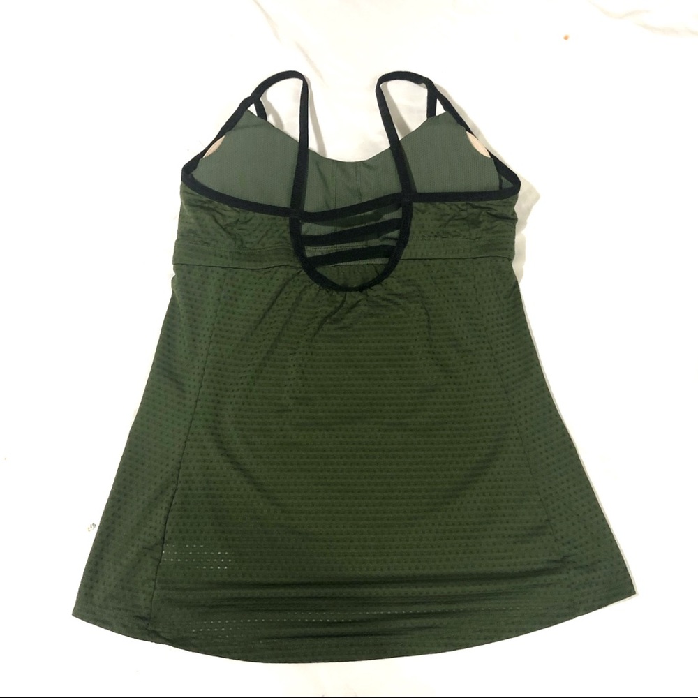 Athleta flow mesh tank green strap back - Picture 4 of 8